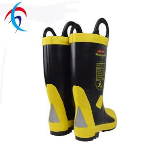 Bottes de sécurité résistantes au feu de qualité supérieure à des prix abordables bottes de pompier pompier pour le sauvetage en cas d'incendie