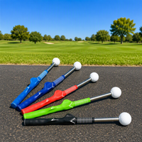 Bâton de pratique télescopique en acier inoxydable pour le golf, pour débutants gauchers, avec fonction sonore, aide à l'entraînement de la posture