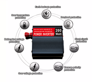 อินเวอร์เตอร์แบบพกพา200วัตต์อินเวอร์เตอร์แปลงไฟ12โวลต์220โวลต์ออฟกริดอินเวอร์เตอร์ไฟฟ้ากระแสตรงเป็นกระแสสลับ12โวลต์เป็นอินเวอร์เตอร์220โวลต์ - Product Image 5