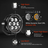 Projecteur IP68 120W 12V 24V pour moto, 4,5 pouces, pour moto et motocyclette