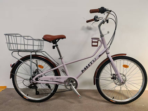 Vélo de ville pour <span class=keywords><strong>femme</strong></span> avec guidon hollandais, vélo de trajet quotidien élégant, vélo à pédales pour <span class=keywords><strong>femme</strong></span>, style princesse, 24 pouces - Product Image 3