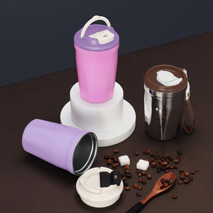 Stainless Steel Coffee Mug Tumbler With Handle Custom Colors Travel Outdoor Use - Product Image 1