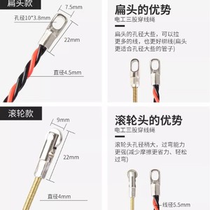 Langrui Steel <b>Wire</b> Puller 1m <b>Electrical</b> <b>Wire</b> Pulling Tool For Threader - Product Image 2