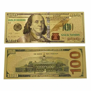 Banconota Finta da 100$ in PET con Foglia d'Oro 24K per Film, Spettacoli Teatrali, Giochi, Feste, Educazione ed Esposizione - Product Image 4
