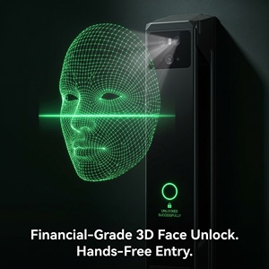 Serrure de porte intelligente à reconnaissance faciale 3D, serrure numérique à reconnaissance de la veine palmaire Tuya WiFi avec écran IPS HD et caméra pour Airbnb, hôtel, maison, bureau - Product Image 4
