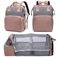 Sac à langer multifonctionnel imperméable grande capacité en polyester, sac de bébé d'extérieur avec station de change