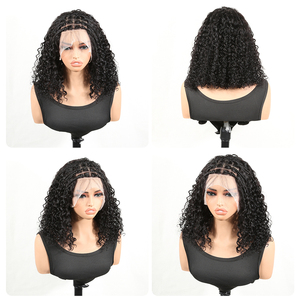 Parrucca in Capelli Umani Intrecciata Boho Senza Nodi, Densità 250%, Vendita all'Ingrosso # Parrucca Corta <span class=keywords><strong>Bob</strong></span> Nera 1B HD 13x4 con Frontale in Pizzo per Donne, Capelli Vergini, Disponibile - Product Image 2