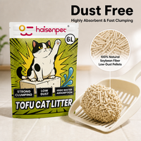 Litière pour chat en tofu naturel, granulés à agglomération rapide, faible dispersion, anti-odeur, fournisseur en gros, commandes en vrac, OEM, marque privée