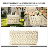 Sac fourre-tout léger en EVA couleur unie, résistant à l'eau, nettoyable, portable, sac de plage personnalisable, sacs à main à large ouverture, polyvalent