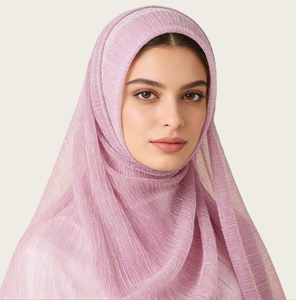 Hijab en mousseline de soie uni pour femme, long et léger, pour un usage quotidien en toutes saisons - Product Image 4