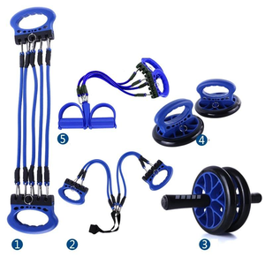 Set Combinado de Gimnasio en Casa: Soporte para Flexiones, Rueda Abdominal, Expansor de Pecho, Banda de Resistencia, Equipo de Entrenamiento para Todo el Cuerpo - Product Image 3
