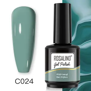 Rosalind Nail Art Supplies Oem Private Label Langdurige 15Ml Kleuren Gel Vernis Uv Lamp Losweken Gel Nail polish Voor Groothandel