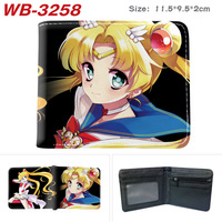 Monedero con Diseño de Sailor Moon, Regalo para Mujer, Tarjetero, Monedero de Cuero PU, Monedero Portátil Antipérdida, Monederos al por Mayor