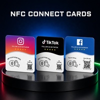 Carte NFC personnalisée pour avis Google, carte d'affichage carrée en PVC pour avis sur les réseaux sociaux, pour avis clients de magasins et restaurants, avec code QR