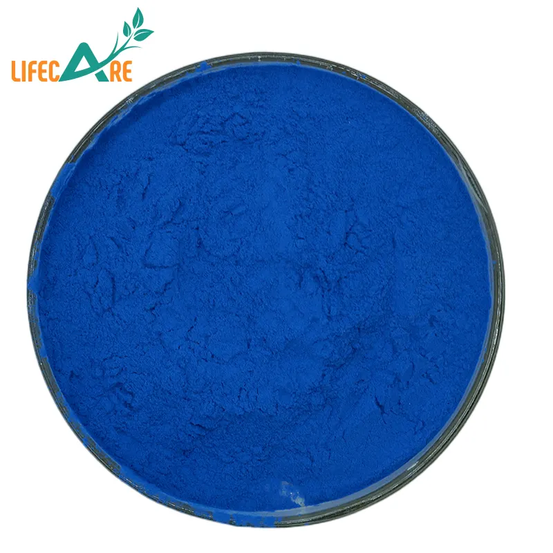 Ingrédients cosmétiques Poudre de peptide de cuivre bleu Peptide de cuivre AHK-Cu