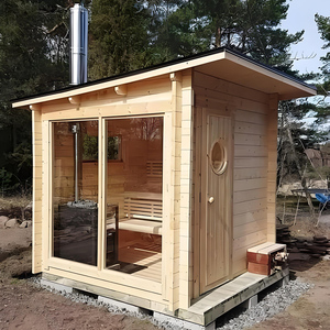 Una <span class=keywords><strong>Sauna</strong></span> <span class=keywords><strong>A</strong></span> <span class=keywords><strong>legna</strong></span> all'aperto portatile popolare di legno per 1-8 persone - Product Image 4