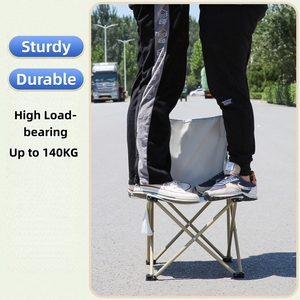 Silla Metálica Plegable Moderna al por Mayor, Muebles Portátiles Resistentes para Exteriores, Patio, Picnic, Jardín, Playa, Senderismo - Product Image 3