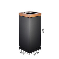 Poubelle extérieure haut de gamme ProMfg FS-0001 en acier inoxydable, antirouille, durable, écologique, anti-traces de doigts, personnalisable pour hôtels