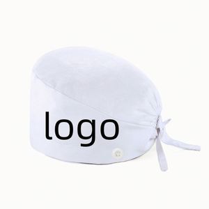Bonnets chirurgicaux ajustables en coton doux avec bande anti-transpiration, bonnet de travail pour queue de cheval, chapeau de soins infirmiers à nouer pour femmes, promotion des produits capillaires - Product Image 1