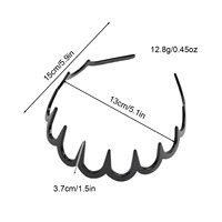 Serre-tête ondulé à dents zigzag pour femme, accessoires pour cheveux, cadeaux