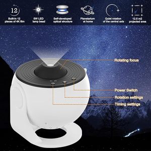 <span class=keywords><strong>Projecteur</strong></span> Aurora avec système solaire pour chambre à coucher plafond <span class=keywords><strong>ciel</strong></span> <span class=keywords><strong>étoilé</strong></span> veilleuse pour enfants adultes, décor de salon, 13 films - Product Image 2