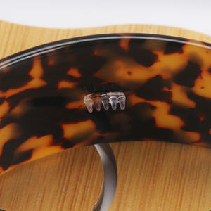 ربطة شعر كلاسيكية بطباعة جلد النمر ، ربطة شعر نسائية عالية الجودة 3 * سميكة 4 * واسعة من فرنسا أسيتات - Product Image 6