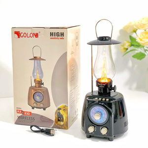 Altavoz Bluetooth RX-83D Retro con Lámpara de Llama, Altavoz de Radio Vintage con Radio <span class=keywords><strong>AM</strong></span> FM SW Multibanda para Decoración del Hogar - Product Image 1