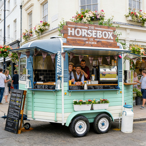 Fashion Exterior Mobile Food Cart Large Storage Concession Trailer For Events - Product Image 1