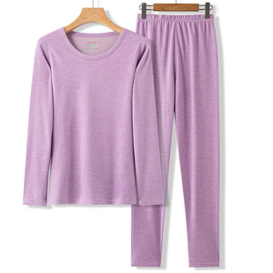 Set biancheria intima termica da <span class=keywords><strong>donna</strong></span> pantaloni invernali a doppia faccia spazzolata manica lunga-commercio all'ingrosso - Product Image 6