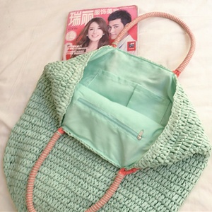 <span class=keywords><strong>Plage</strong></span> grand sac fourre-tout été femmes dame poignée sac à main paille raphia macramé sac - Product Image 4
