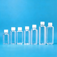 Bouteilles en plastique PET transparentes de 10/100 ml, vides, rechargeables, pour liquides, lotions, voyages, stockage, cosmétiques