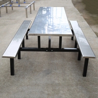 Ensemble table et chaises pliantes modernes rectangulaires pour écoles et restaurants, en métal, pour cantines extérieures – Prix abordable
