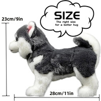 Husky realista, Animal de peluche, Malamute de Alaska, juguete de peluche, perro realista, regalos duraderos suaves, decoración del hogar, juguete para abrazar, Husky SIBERIANO