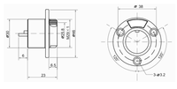 30M-2E Flansch buchse E Wasserdichter Stecker GX30 2-14 Pin Rundflansch-Kabelst ecker Aviation