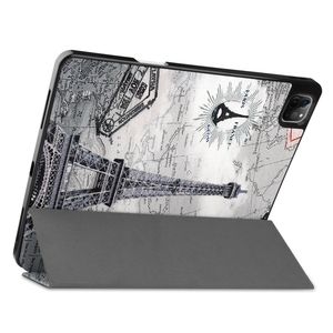 Nouveau étui pour tablette en cuir PU pour <span class=keywords><strong>iPad</strong></span> <span class=keywords><strong>Pro</strong></span> 12.9 <span class=keywords><strong>2022</strong></span> / 2021 <span class=keywords><strong>dessin</strong></span> coloré étui antichoc en TPU à rabat horizontal - Product Image 6