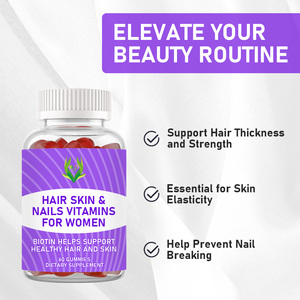 Vitamines en gommes pour femmes les plus vendues avec biotine, contribuent à la santé des cheveux et de la peau, vitamines au collagène pour femmes en gommes - Product Image 2