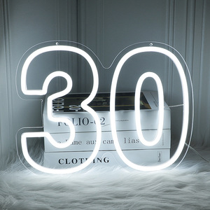 Dropshipping giapponese piccoli segni di vetro messicano lettere acriliche numero personalizzato <span class=keywords><strong>Led</strong></span> segno al Neon Drop Shipping per la festa - Product Image 4
