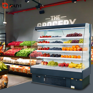 Réfrigérateur commercial vertical ouvert pour légumes, boissons, lait, utilisation en supermarché - Product Image 3