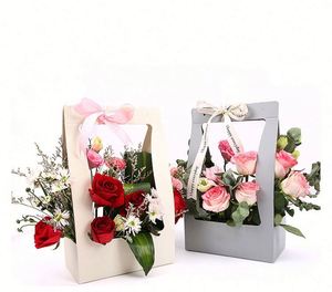 Sacs d'emballage personnalisés pour bouquets simples, sacs portables en papier pour bouquets de fleurs pour la fleuristerie - Product Image 1