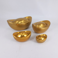 Boîte en métal gaufrée 3D personnalisée d'usine OEM, emballage de luxe en forme de lingot d'or avec couvercle amovible
