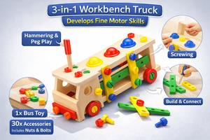 Montessori Uzay Mantığı Oyuncağı Ahşap Blok Araç, Yürümeye Başlayan Çocukların Erken Öğrenmesi İçin Uzaysal Düşünmeyi Geliştirir - Product Image 5