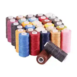 27 Colors 0.8mm Waxed Thread, Color Leather Thread, 284 Yards per Color Leather  Sewing Thread Hand Stitching Thread for Hand Sewing Leather 