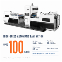 NFM-E1080 Auto Stratification Chaud Froid Collage Machine PVC Film Chaud Couteau De Coupe Multi-options pour Textiles Alimentaire Papier Métal
