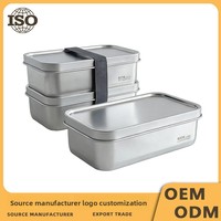 Boîte à lunch isotherme double couche en acier inoxydable 304, style japonais, avec sangle de couvercle, portable, hermétique, compatible micro-ondes, qualité alimentaire