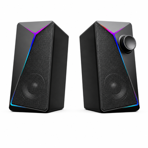 ลำโพงมัลติมีเดีย RGB สำหรับเดสก์ท็อป 20Hz-18KHz ลำโพงคอมพิวเตอร์สเตอริโอแบบใช้พลังงานจากแล็ปท็อป พร้อมสายเคเบิลขนาด 3.5 มม. - Product Image 1
