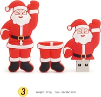 Clé USB en PVC souple pour les fêtes, clé USB en forme de saison des fêtes, USB2.0/3.0, logo personnalisé, cadeau promotionnel pour les fêtes, clé USB
