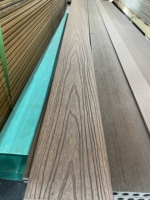 Planches de terrasse en composite WPC écologiques Vanjoin, rainurées, à grain de bois, pour jardin, balcon, terrasse