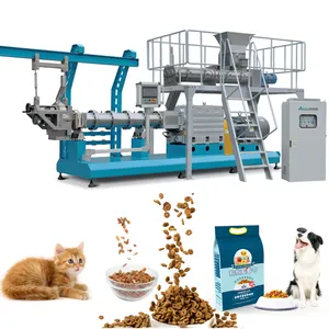 Büyük kapasiteli ıslak evcil hayvan gıda işleme hattı evcil hayvan gıda işleme makineleri saf et evcil hayvan mama makinesi