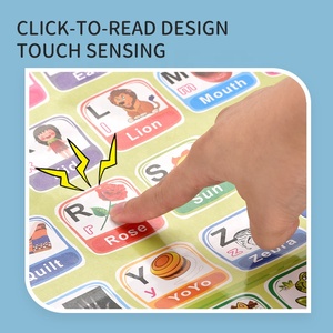 Alphabet éducatif interactif intelligent Double face pour enfants anglais français jouet d'apprentissage bilatéral affiches de conversation tableau mural Audio - Product Image 5