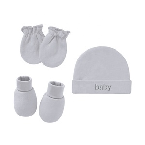 Guantes antideslizantes de una sola capa para recién nacidos, cubrepiés, cubremanos y cubrebocas para bebés - Product Image 5